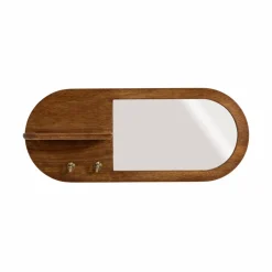 Miroir|Décoration<Made in Meubles Miroir ovale en bois de manguier foncé Remick