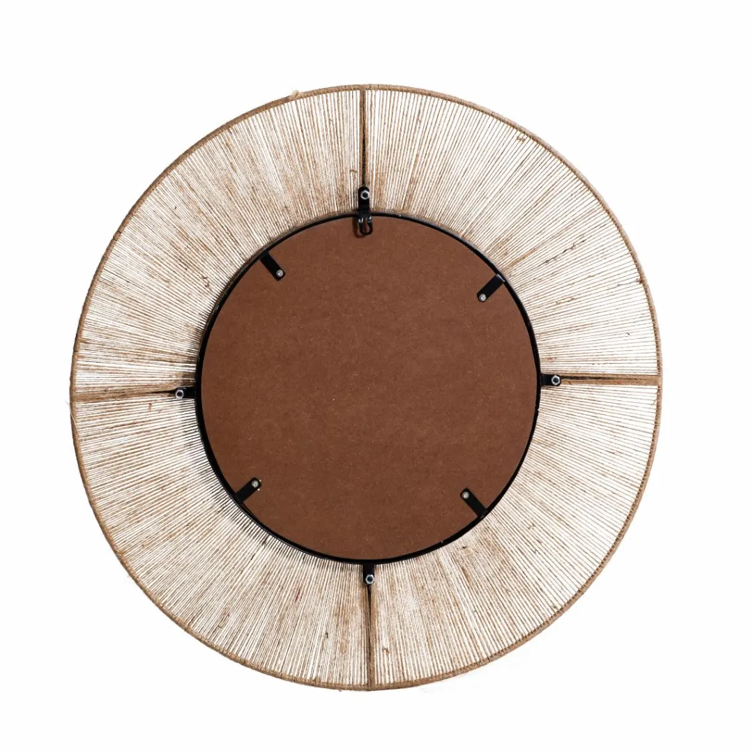 Miroir|Décoration<Made in Meubles Miroir rond en métal et jute Adda