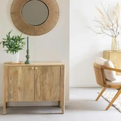 Miroir|Décoration<Made in Meubles Miroir rond en métal et jute Adda