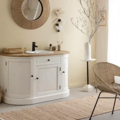 Miroir|Décoration<Made in Meubles Miroir rond en métal et jute Adda