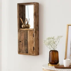 Miroir|Décoration<Made in Meubles Miroir vertical style porte en bois recyclé Vicky