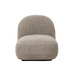 Fauteuil<Made in Meubles Module central canapé en tissu bouclette gris Calya