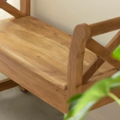 Banc<Made in Meubles Petit banc en bois d'acacia Isolde
