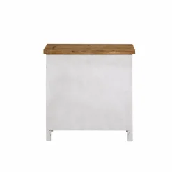 Buffet<Made in Meubles Petit buffet blanc en pin massif brossé Bastille