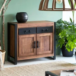 Buffet<Made in Meubles Petit buffet en bois d'acacia 100 cm Havana