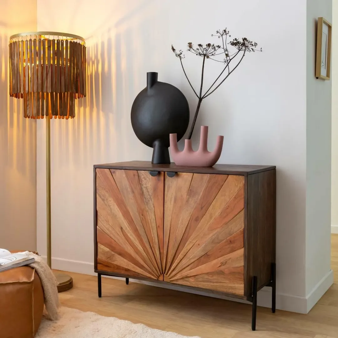 Buffet<Made in Meubles Petit buffet en bois d'acacia Elvira