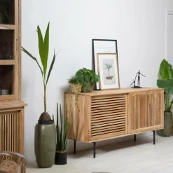 Buffet<Made in Meubles Petit buffet en bois d'acacia Salta