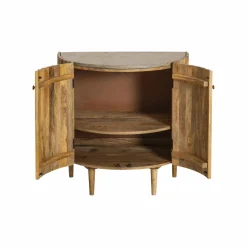 Buffet<Made in Meubles Petit buffet en bois de manguier et terrazzo Bao