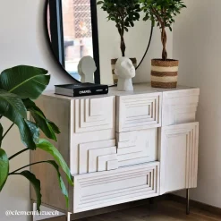 Buffet<Made in Meubles Petit buffet en bois de manguier Tristan