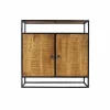 Buffet<Made in Meubles Petit buffet en métal et bois de manguier Marcel