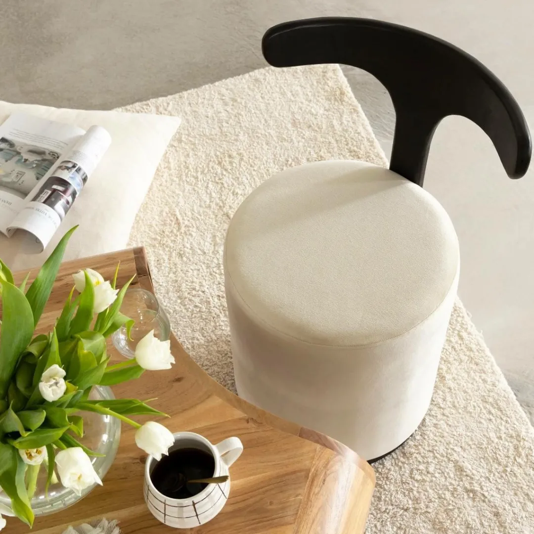 Fauteuil<Made in Meubles Petit Fauteuil blanc en manguier Adonis