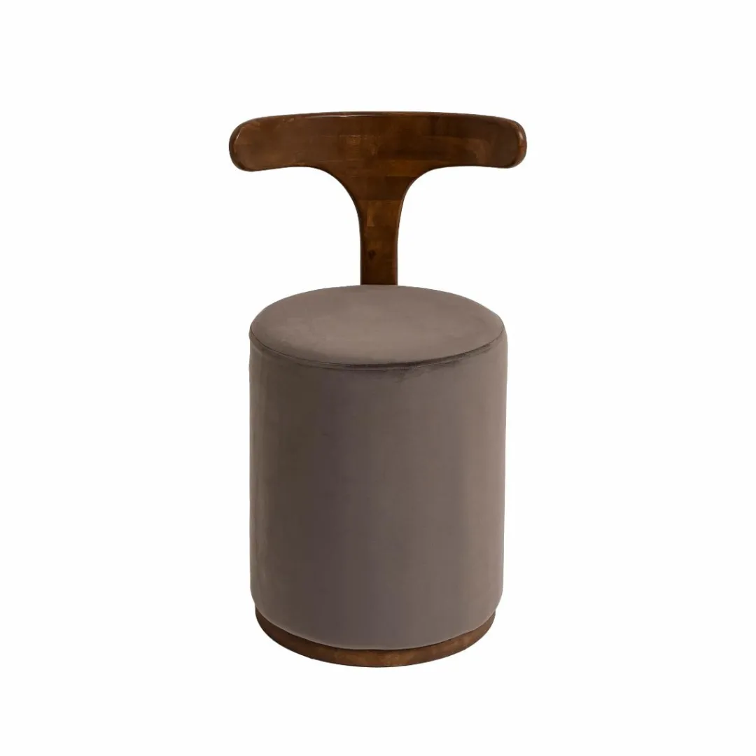 Fauteuil<Made in Meubles Petit fauteuil gris en manguier Adonis