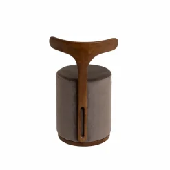 Fauteuil<Made in Meubles Petit fauteuil gris en manguier Adonis