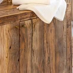 Meuble Sous Vasque<Made in Meubles Petit meuble sous vasque en bois recyclé Naël