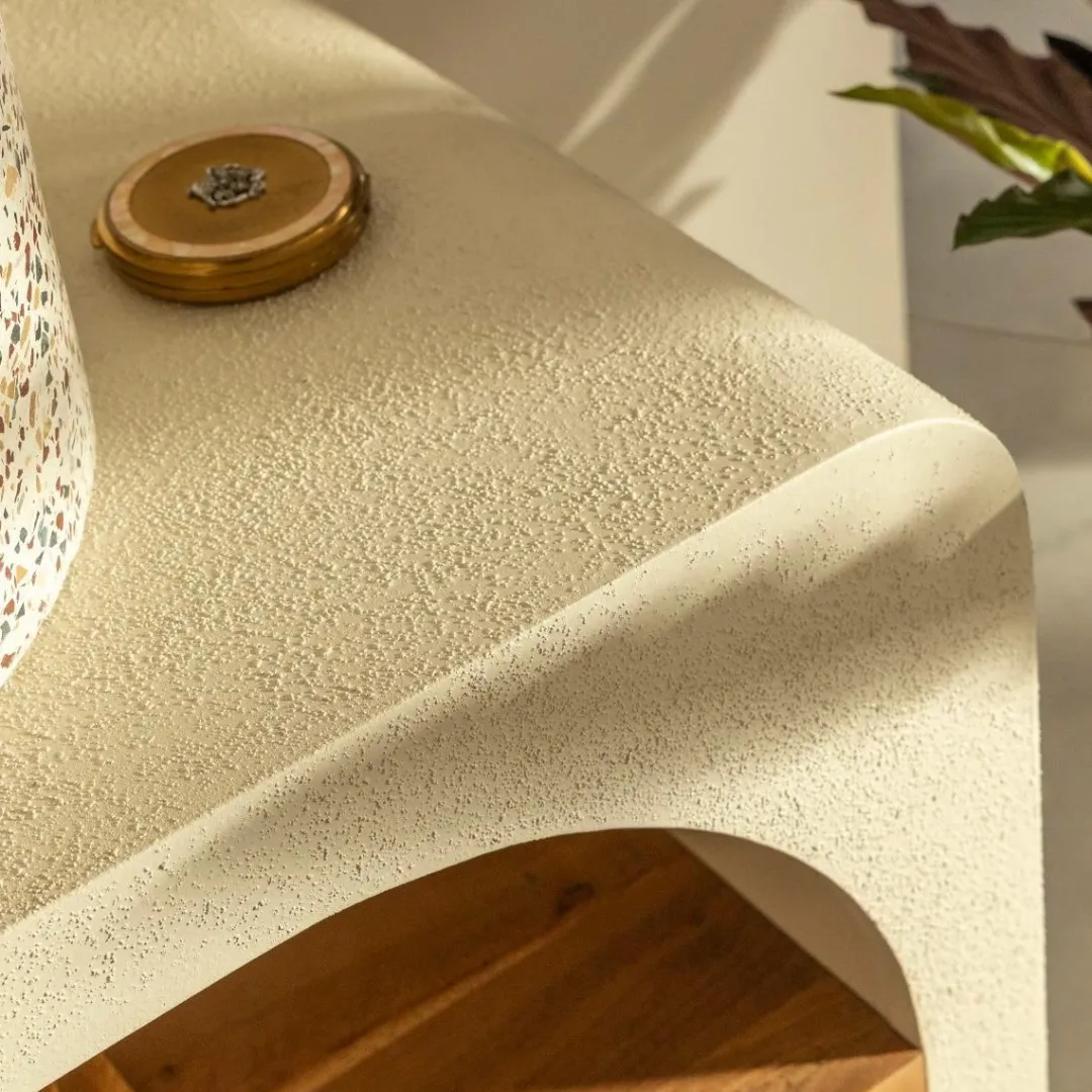 Meuble Sous Vasque<Made in Meubles Petit meuble sous vasque en bois effet béton et bois d'acacia Dalva