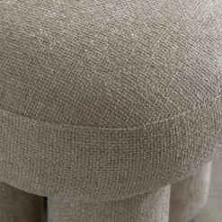 Tabouret<Made in Meubles Petit tabouret en tissu écru Toby