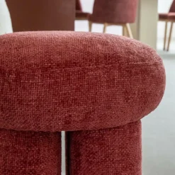 Tabouret<Made in Meubles Petit tabouret en tissu fuchsia Toby