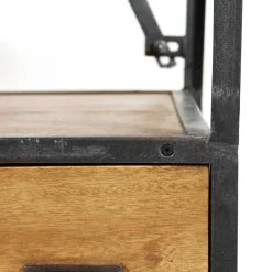 Bibliothèque<Made in Meubles Petite bibliothèque en métal et bois de manguier Marcel