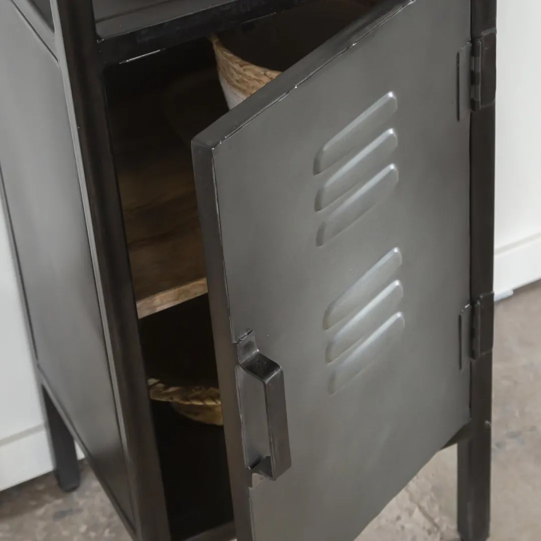 Colonne|Meuble De Rangement<Made in Meubles Petite colonne en métal noir Abel