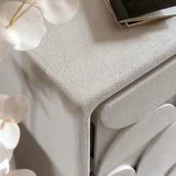 Commode<Made in Meubles Petite commode 3 portes bois effet béton blanc Danaé