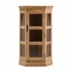 Vitrine<Made in Meubles Petite vitrine d'angle en bois d'acacia Esmée
