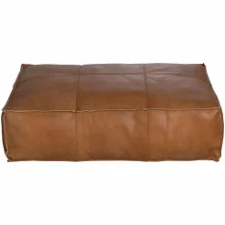 Banc<Made in Meubles Pouf en cuir grand modèle Mina