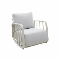 Chaise De Jardin<Made in Meubles Rocking chair en aluminium pour jardin couleur taupe Zion