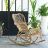 Fauteuil<Made in Meubles Rocking chair vintage en rotin Rattan