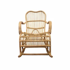Fauteuil<Made in Meubles Rocking chair vintage en rotin Rattan