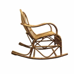 Fauteuil<Made in Meubles Rocking chair vintage en rotin Rattan