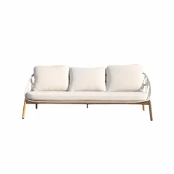 Salon De Jardin<Made in Meubles Salon de jardin à cordes 5 places gris clair Sayen