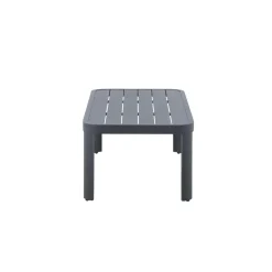 Salon De Jardin<Made in Meubles Salon de jardin en aluminium gris foncé Loréa