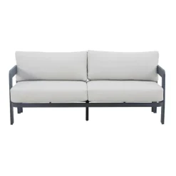 Salon De Jardin<Made in Meubles Salon de jardin en aluminium gris foncé Loréa