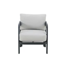 Salon De Jardin<Made in Meubles Salon de jardin en aluminium gris foncé Loréa