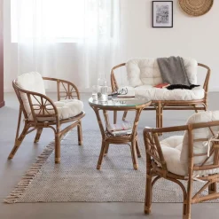 Canapé<Made in Meubles Salon en rotin 4 places Rattan