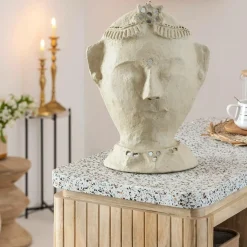 Décoration<Made in Meubles Sculpture buste femme en papier mâché Antoine