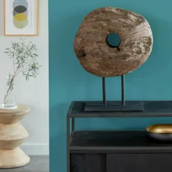 Décoration<Made in Meubles Sculpture en bois et métal Fannie