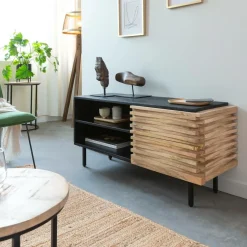 Décoration<Made in Meubles Sculpture en bois et métal Estel