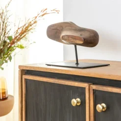 Décoration<Made in Meubles Sculpture en bois et métal Estel