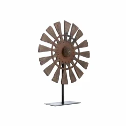 Décoration<Made in Meubles Sculpture façon roue en bois et métal Georgia