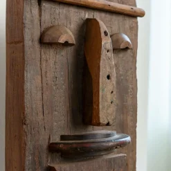 Décoration<Made in Meubles Sculpture visage en bois Liséa