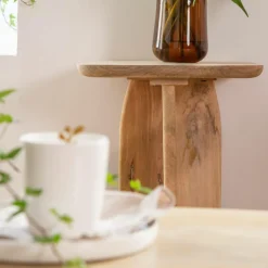 Table Basse<Made in Meubles Set de 2 tables basses en bois de manguier Tom