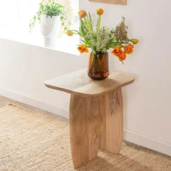 Table Basse<Made in Meubles Set de 2 tables basses en bois de manguier Tom