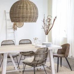 Suspension<Made in Meubles Suspension boule en rotin Amael