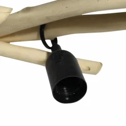 Suspension<Made in Meubles Suspension en bois et métal 3 lampes Naomi