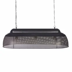 Suspension<Made in Meubles Suspension en métal noire intérieur doré Clémence