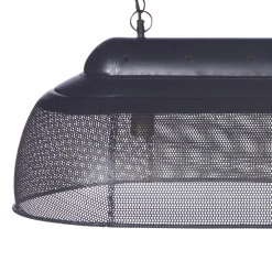 Suspension<Made in Meubles Suspension en métal noire intérieur doré Clémence