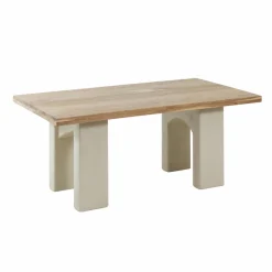 Table À Manger<Made in Meubles Table à manger en bois d'acacia et pieds en bois effet béton Dalva