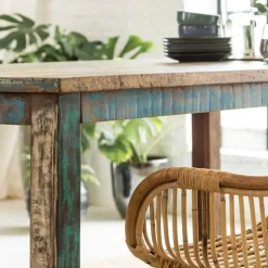 Table À Manger<Made in Meubles Table à manger en bois recyclé coloré Ethnik