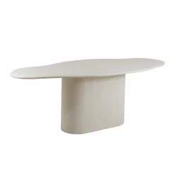 Table À Manger<Made in Meubles Table à manger nuage en bois effet béton blanc Thomas